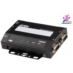 Servidor de dispositivos, 1 RJ45, 2 RS-232, PoE