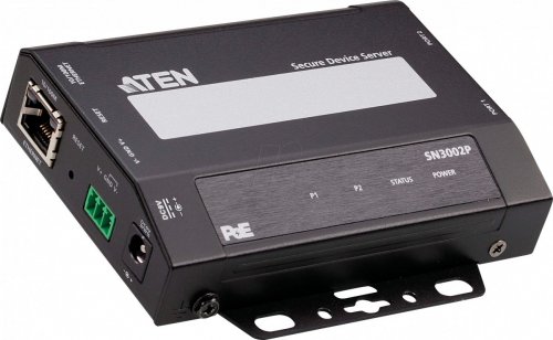 Servidor de dispositivos, 1 RJ45, 2 RS-232, PoE