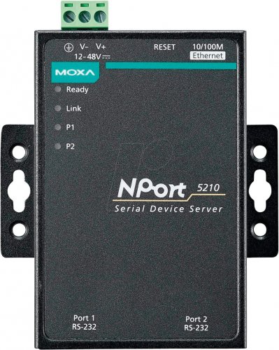 Servidor de dispositivos, 1 RJ45, 2 RS-232, RJ45