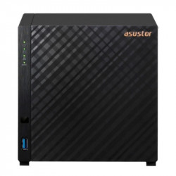 Servidor NAS torre ASUSTOR 4 bahías, sin discos, 1 GB DDR4, Realtek RTD1619B, 2.5GbE, transcodificación 4K, USB 3.2