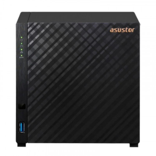 Servidor NAS torre ASUSTOR 4 bahías, sin discos, 1 GB DDR4, Realtek RTD1619B, 2.5GbE, transcodificación 4K, USB 3.2
