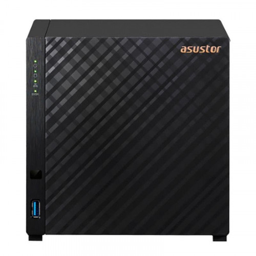 Servidor NAS torre ASUSTOR 4 bahías, sin discos, 1 GB DDR4, Realtek RTD1619B, 2.5GbE, transcodificación 4K, USB 3.2