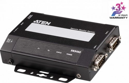 Servidor para aparatos, 1 RJ45, 2 RS-232 / 422 / 485