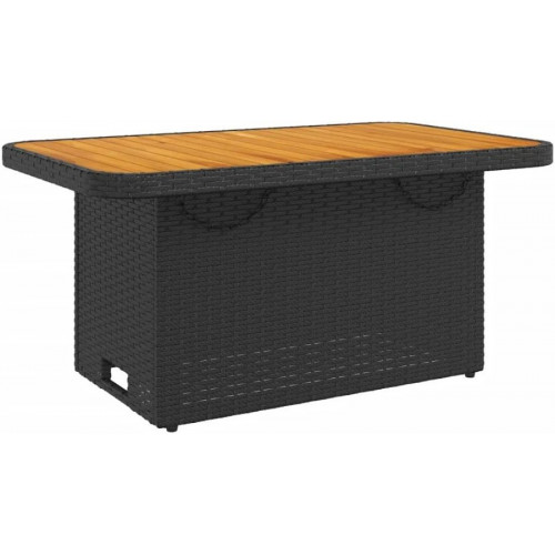 Set comedor de jardín muebles de exterior 2 pzas con cojines ratán sintético negro