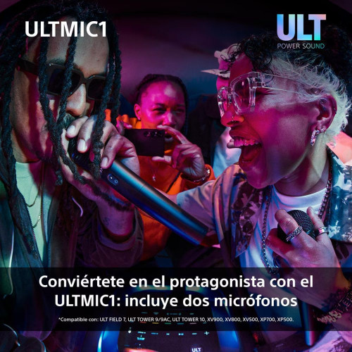 Set de 2 micrófonos inalámbricos negros y receptor Sony ULTMIC1 Negro