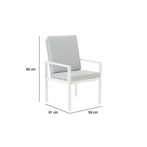 Set de 2 sillas de jardín NATERIAL Athena de aluminio blanco