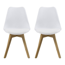 Set de 2 sillas Dima Blanco / Natural