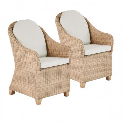 Set de 2 sillones de jardín NATERIAL Medena de aluminio beige