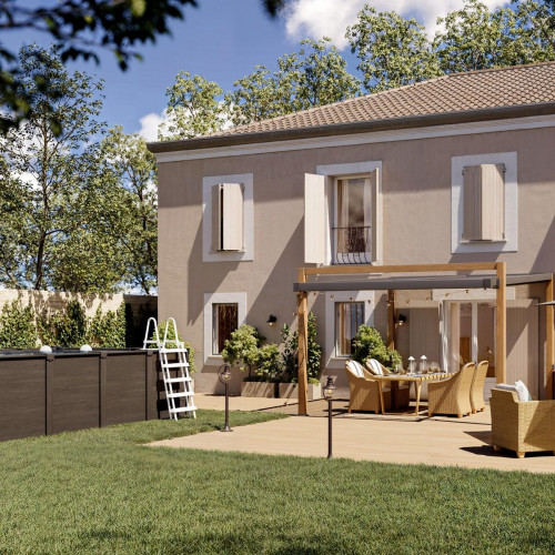 Set de 2 sillones de jardín NATERIAL Medena de aluminio beige