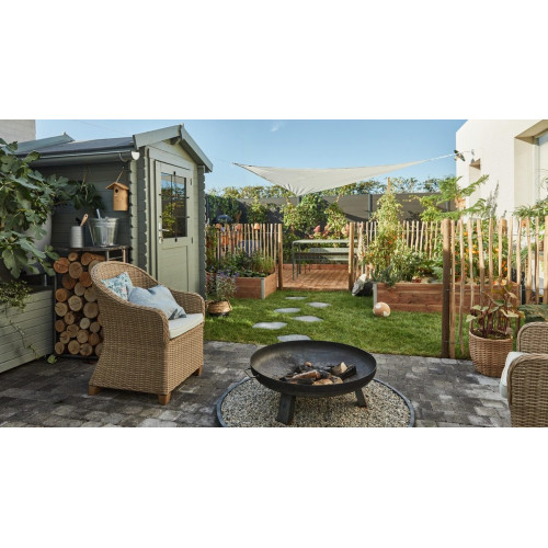 Set de 2 sillones de jardín NATERIAL Medena de aluminio beige