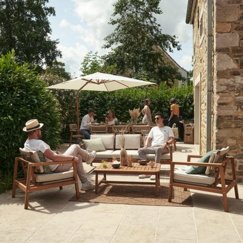 Set de 2 sillones de jardín NATERIAL Oasis de acacia
