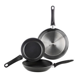 Set de 3 sartenes Easy Induction Kuhn Rikon Negro