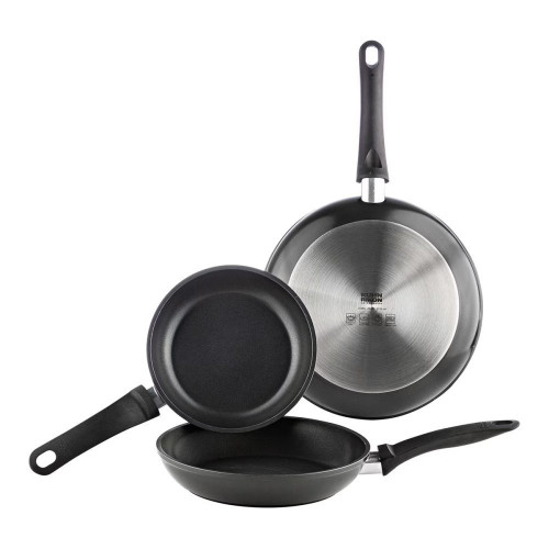 Set de 3 sartenes Easy Induction Kuhn Rikon Negro
