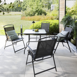 Set de comedor NATERIAL Napoli de acero para 4 personas