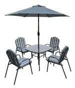 Set de jardín Dakota 4 plazas + parasol