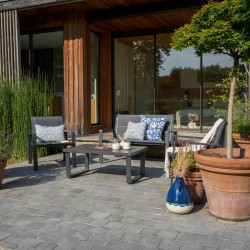 Set de porche de jardín de aluminio Aramis para 4 comensales