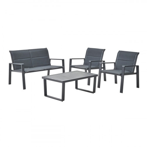 Set de porche de jardín de aluminio Aramis para 4 comensales