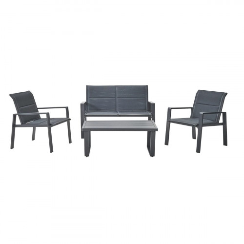 Set de porche de jardín de aluminio Aramis para 4 comensales