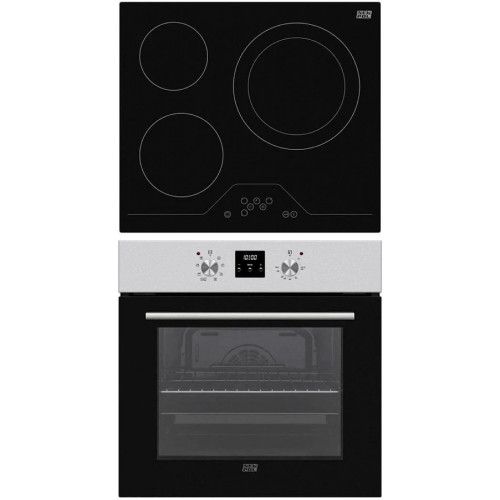 Set Horno + Vitrocerámica New Pol NVH3Z8P negro/inox
