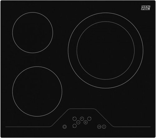 Set Horno + Vitrocerámica New Pol NVH3Z8P negro/inox