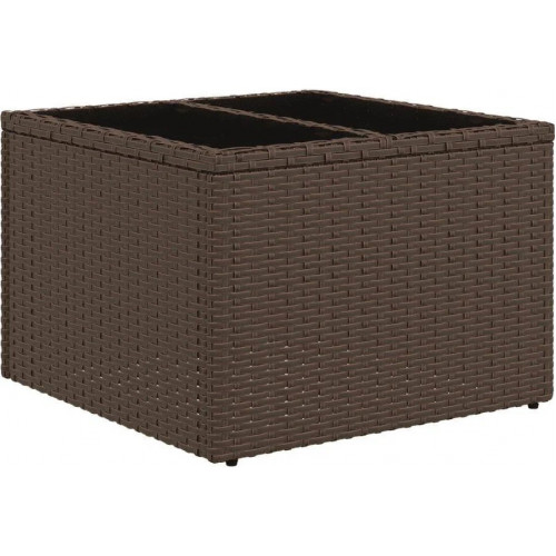 Set jardín 5 pzas y cojines ratán sintético Vidaxl