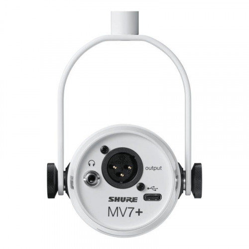 Shure MV7+ Micrófono Dinámico USB/XLR para Podcast Streaming Blanco