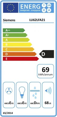 Siemens lu62lfa21 Campana extractora iQ100 Blanco