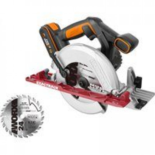 Sierra Circular Batería Worx 20V | Disco 165 mm | Con 1 Batería y cargador