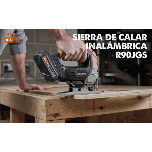 Sierra de Calar Inalámbrica Evolution R90JGS-Li con Batería de 2Ah y Cargador