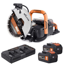 Sierra de hormigón inalámbrica R260DCT-Li de 260 mm con supresión automática de polvo por agua y disco diamantado premium de corte ultrafino