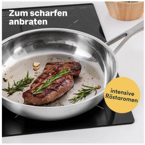 Silberthal Frying pan uncoated 20 / 24 / 28 cm set of 3