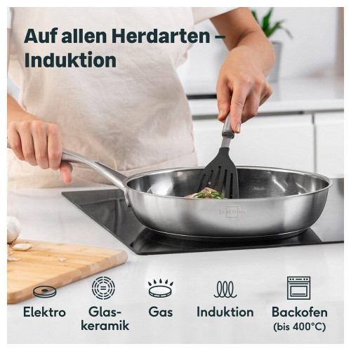 Silberthal Frying pan uncoated 20 / 24 / 28 cm set of 3
