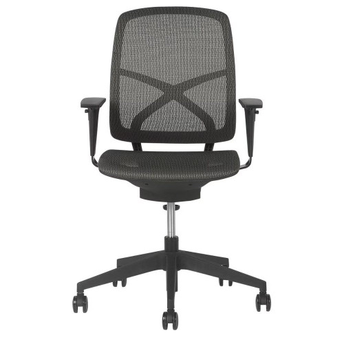 Silla de escritorio con estructura de acero y brazos ajustables YS EuroVolter Negro