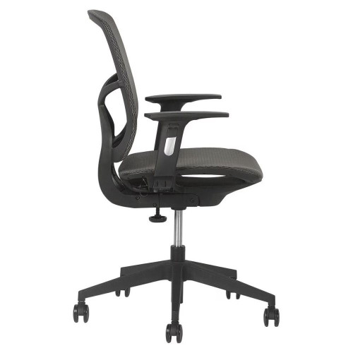 Silla de escritorio con estructura de acero y brazos ajustables YS EuroVolter Negro