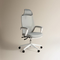 Silla de escritorio con reposapiés Flora EuroVolter Gris