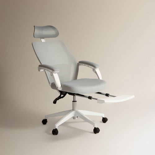 Silla de escritorio con reposapiés Flora EuroVolter Gris