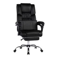 Silla de escritorio en símil piel Max EuroVolter Negro