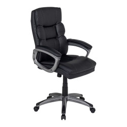 Silla de escritorio en símil piel Sandro Basics EuroVolter Negro