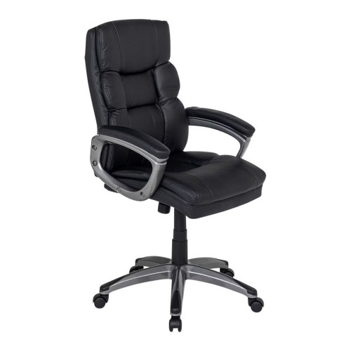 Silla de escritorio en símil piel Sandro Basics EuroVolter Negro
