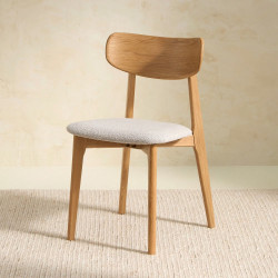 Silla de madera de roble Babylon Natural