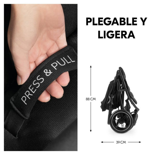 Silla de Paseo Todoterreno 3 Ruedas de Aire Hauck Rapid 3 Air Negro