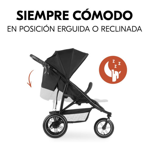 Silla de Paseo Todoterreno 3 Ruedas de Aire Hauck Rapid 3 Air Negro