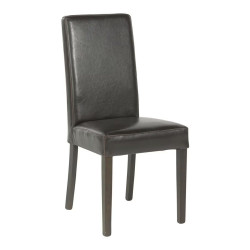 Silla de piel Praga Marrón