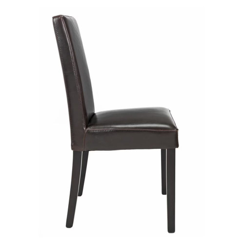 Silla de piel Praga Marrón