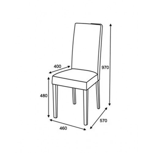 Silla de piel Praga Marrón