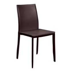 Silla de piel regenerada Andrew Marrón