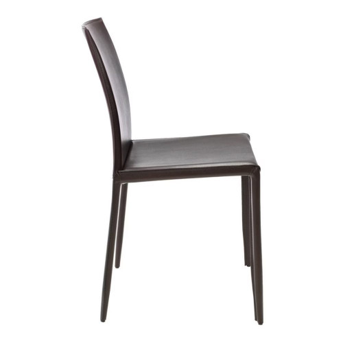 Silla de piel regenerada Andrew Marrón