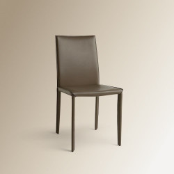 Silla de piel regenerada Grey Gris