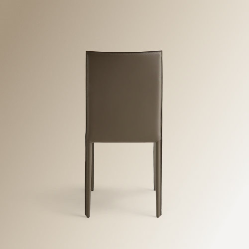 Silla de piel regenerada Grey Gris