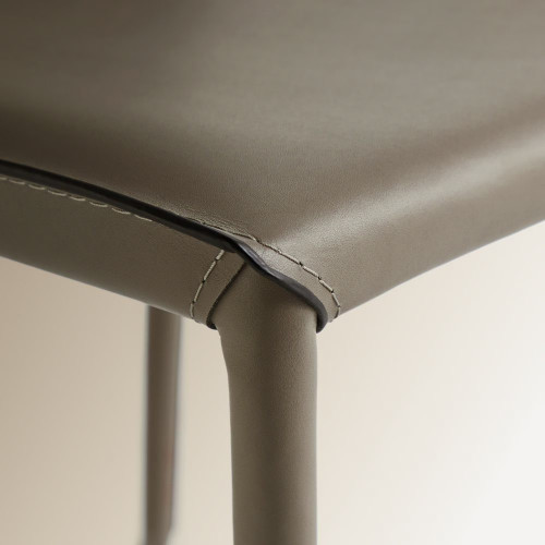Silla de piel regenerada Grey Gris